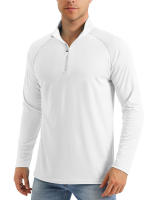 MAGCOMSEN men's long sleeve sun shirts upf 50+ tees 1/4 zip up fishing running rash guard t-shirts - details 24