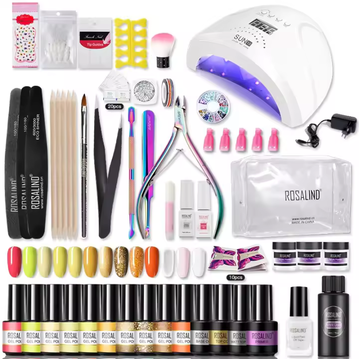 ROSALIND-juego profesional de 15 piezas para secado de uñas, lámpara UV de 15W y taladro para manicura - 1