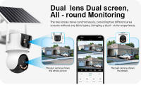 Cámara de seguridad solar KERUI de 4MP con doble lente AOV, 4G, WiFi, para exteriores, con visión nocturna. - details 10