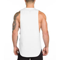 New Men Slim Fit Tank Tops Gym Fitness Bodybuilding Vests Summer Casual Fashion Solid Print Sleeveless Cotton Lengthen T-shirt - details 11