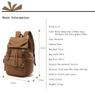 Mochila vintage de lona para ordenador portátil para hombre y mujer, morral escolar antirrobo a la moda, morral escolar para viaje - details 1