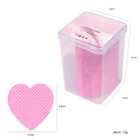 Limpiador de Esmalte de Uñas 200pcs Almohadillas de Algodón Corazón Papel Trapo Removedor de Pegamento de Pestañas Herramientas de Limpieza de Manicura - details 7