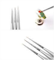 Brochas de Arte de Uñas KADS Set de 3 Piezas para Liner Rayas de Detalle Pintura Mezcla y Líneas Alargadas - details 8