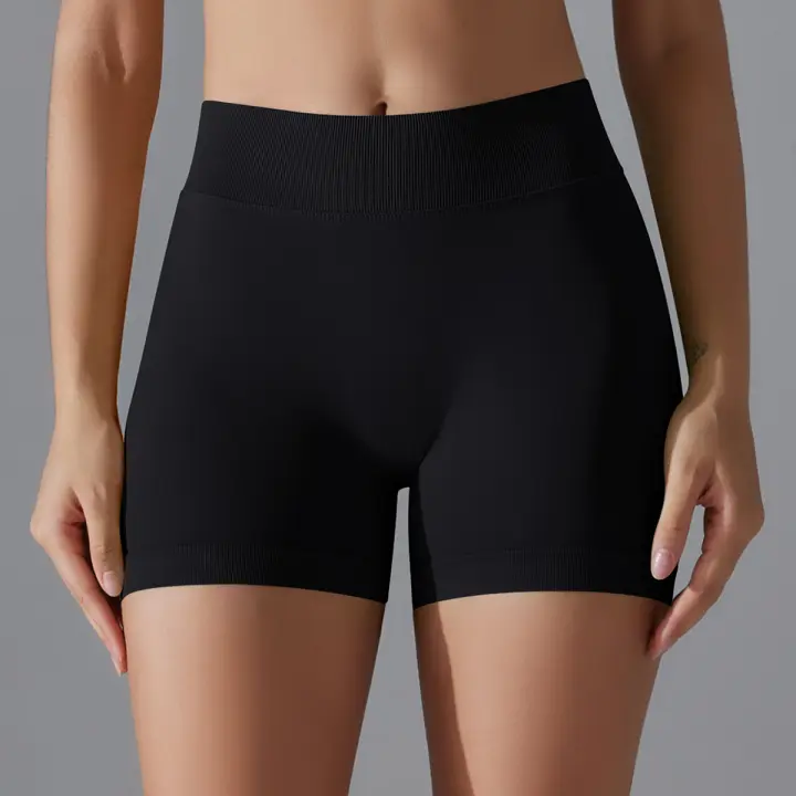 Hamidou-pantalones cortos de Yoga sin costuras para mujer, Shorts deportivos de realce de glúteos, transpirables, secado rápido - 1