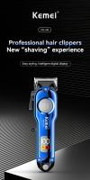 Kemei-cortadora de pelo eléctrica inalámbrica para hombre, cortadora de pelo profesional recargable para Barba, Máquina para cortar cabello, Kit de aseo, cortacésped - details 0