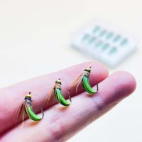 5 uds/10 Uds pesca moscas húmedas cabeza de cuentas de latón biónicos Ninfa Scud mosca insecto gusano insecto artificial pesca con mosca cebo salmón trucha BassFishing gancho señuelo de pesca con mosca - details 6