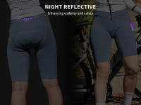 WOSAWE Shorts de Ciclismo para Mujer Cintura Alta, Poliéster, 2 Bolsillos, Acolchado 3D - details 7