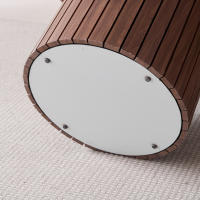 EGOONM Mesa de Comedor Redonda Mesa Nórdica para 4~6 Personas, Mesa de Comedor Circular con Base de Madera, Mesa de Comedor de Cocina Φ120cm - details 10