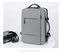 Mochila de viaje clásica para hombre, morral de negocios expandible con USB, bolsa de gran capacidad para ordenador portátil, impermeable, a la moda - details 6