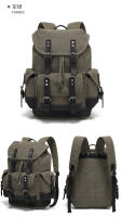 Mochila de Lona Empañada  para Hombres Bolso de Hombro Casual de Gran Capacidad Mochila de Viaje Mochila de Escalada de Cuero de Lona - details 7