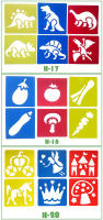 6 unids/set plantilla de dibujo hueca regla de pintura colorida dibujos animados animal estilo fruta plantilla de dibujo ovalado curva geométrica graffiti lavable multifuncional arte papelería DIY Prop tablero de dibujo regalo de cumpleaños creativo útil - details 5