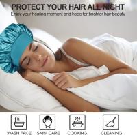 Gorro de dormir de satén elástico unisex Boneta de cuidado del cabello para la noche - details 9