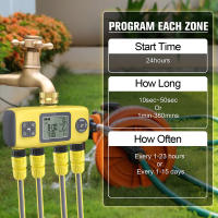 Temporizador de riego automático de 4 zonas, sistema de riego de flores de jardín, controlador de tiempo, temporizador de agua Digital programable para invernadero - details 3
