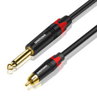 Cable de Audio DREMAKE TS a RCA de 6,35mm, 1/4 pulgadas, macho a RCA hembra (macho), Cables para guitarra eléctrica, electrónica o batería, chapado en oro - details 1