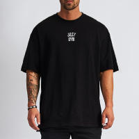 Oversized T shirt Men Loose Drop Shoulders Gym Clothing Bodybuilding Fitness Streetwear Hip-Hop T-shirt Quick Dry Mesh Sport Tee - details 7