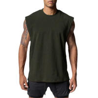 Summer Men's Mesh Gym Sports Quick-drying Exercise Wide Shoulder Solid Color Bodybuilding Fitness Casual Tank Top - details 8