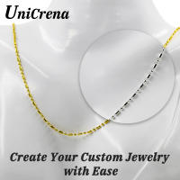 Cadena de Bolas Dorada UniCrena Material de Cobre Plateado Ideal para Collar Pulsera Llavero Tobillera Artesanal Hipoalergénico - details 3