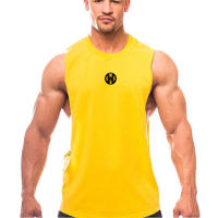 Men's Summer Gym Bodybuilding Tank Tops High Quality Sleeveless Cotton T-shirts Workout Fitness Singlets Sport Vest Clothing - details 12