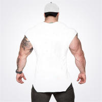 Summer Gym Training Singlet Men Breathable Clothing Bodybuilding Sleeveless Tank Top Fitness Vest Muscle Running shirt for Male - details 6
