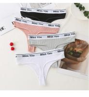 Bragas suaves de Cinco Colores para mujer, Ropa Interior de Algodón sin Costura, Sujetador Sexy con Espalda en T - details 1