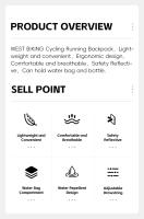 WEST BIKING-Mochila deportiva de hidratación para bicicleta, bolsa de agua ligera de 7L para ciclismo, correr, escalada, senderismo, MTB y carretera - details 1
