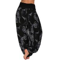 Pantalones sueltos para mujer Pantalones de pierna ancha con cintura Pantalones harén sueltos - details 17