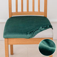Fundas de asiento de silla de terciopelo, fundas de cojín de asiento elásticas, funda de silla lavable para comedor, Hotel, ceremonia, banquete, fiesta - details 7