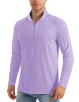 MAGCOMSEN men's long sleeve sun shirts upf 50+ tees 1/4 zip up fishing running rash guard t-shirts - details 15
