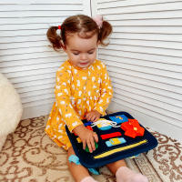 Juguetes Montessori para bebé, tablero ocupado, hebilla de bebé, botón de cremallera, herramienta de entrenamiento con cordones, Juego de desarrollo sensorial para niños pequeños - details 0