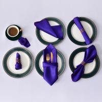 Servilleta cuadrada de satén de 12 Uds., servilleta de cóctel de 12x12 pulgadas para fiesta, boda, cumpleaños, decoración de banquete, servilletas de mesa suaves lavables - details 6