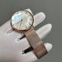Reloj DUGARY de cuarzo con concha a la moda para mujer, relojes de pulsera impermeables redondos de marca clásica de acero inoxidable de 36mm, Reloj de mujer - details 12