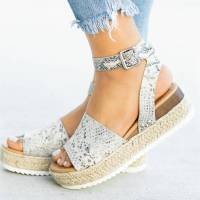 Summer Sandals Women Wedges Shoes Ladies Platform Sandals Fashion Ladies Casual Girls Slip on Ankle Strap Flats Plus Size - details 8