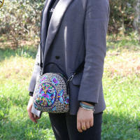 Mochila bordada con flores para mujer, bolsa de hombro de viaje, regalo Floral, Bohemia - details 1