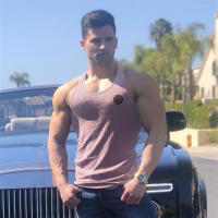 Summer Casual Fashion Knitted Tank Tops Men Breathable Quick Dry Sleeveless T-Shirt Stripes Slim Fit Vest Gym Fitness Clothing - details 15