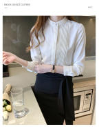 Camisa de mujer Top con botones de gasa Camisa blanca femenina - details 4