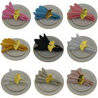 Servilleta de tela de 100 Uds., decoración para fiesta de salón de boda, toalla de té de satén, servilletas de mesa para fiesta de Navidad, cumpleaños, Baby Shower - details 1