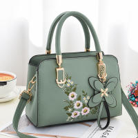 Bolso de mano de gran capacidad para mujer, bandolera de hombro con bordado de marca de moda, Color sólido, diseño de lujo - details 2