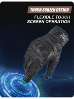 Guantes de Motocicleta de Cuero Vintage MJMOTO Certificados CE, Impermeables, Transpirables, Cómodos con Pantalla Táctil Tallas M-L-XL-XXL - details 6