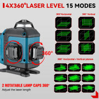 ONEVAN-Nivel láser 4D de 16 líneas, línea verde, autonivelante, 360, Horizontal y Vertical, potente nivel láser, nivel láser de haz verde - details 3
