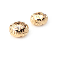 Cuentas de ojo de libélula de latón de Color dorado de 18K con patrón, cuentas espaciadoras de barril de bola redonda, fabricación de joyería, accesorios de pulseras Diy - details 64