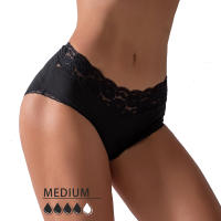 Ropa interior menstrual femenina de 4 capas de gran tamaño con absorción de flujo pesado, ropa interior fisiológica a prueba de fugas, 1 pieza. - details 17