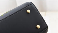 Bolso de mano de gran capacidad para mujer, bandolera de hombro con bordado de marca de moda, Color sólido, diseño de lujo - details 21