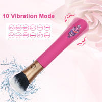 Vibrador eléctrico del cepillo del maquillaje recargable del silicón de la vibración de la frecuencia del resplandor 10 con privacidad fuerte - details 8