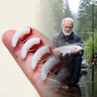 5 uds/10 Uds moscas de pesca con mosca gusano suave gusanos biomiméticos señuelos cebos de insectos artificiales pesca para trucha/bajo/perca/bagríno/carpa - details 9