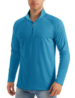 MAGCOMSEN men's long sleeve sun shirts upf 50+ tees 1/4 zip up fishing running rash guard t-shirts - details 29