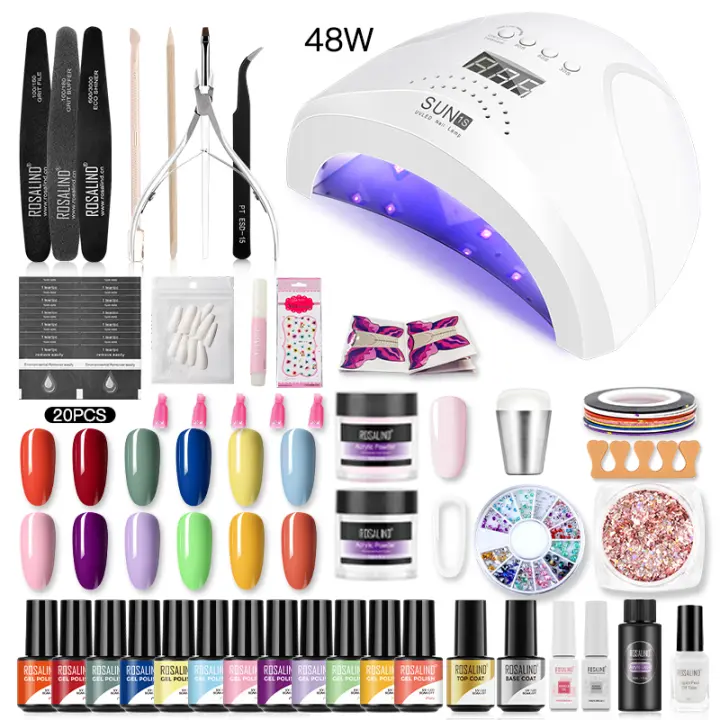 ROSALIND-Conjunto de esmaltes en Gel para uñas, herramientas de manicura, conjunto completo, para Semi permanente, necesita UV LED - 1