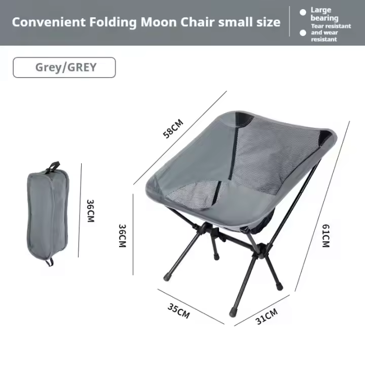 Sillas ultraligeras plegables portátiles para acampar, sillas de pesca en la playa con respaldos, muebles de exterior - 1