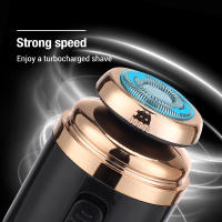 Mini Afeitadora eléctrica para hombres, recortadora de barba y pelo de nariz, tamaño de bolsillo, lavable, 2 en 1, cápsula de afeitar, cuchilla de viaje desmontable - details 4