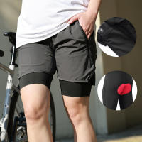 WOSAWE Pantalones Cortos de Bicicleta MTB Ajuste Recto, Cintura Comoda, Tejido de Broadcloth, Mochila con Cremallera YKK - details 1