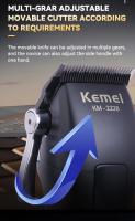 Kemei-cortadora de pelo profesional lavable, maquinilla eléctrica recargable para cortar el pelo de barbero, cortador impermeable IPX7 - details 5